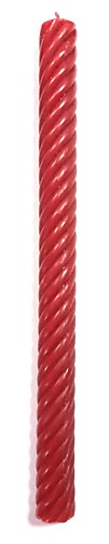 Свеча дьяконская витая КРАСНАЯ 50см х 4,2см (воск 100%)