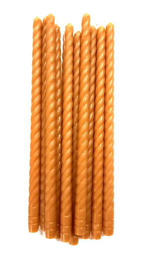 Свеча витая ЖЁЛТАЯ (воск) 10шт.