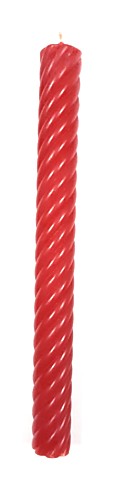Свеча дьяконская витая КРАСНАЯ        40см х 4,2см (пф)